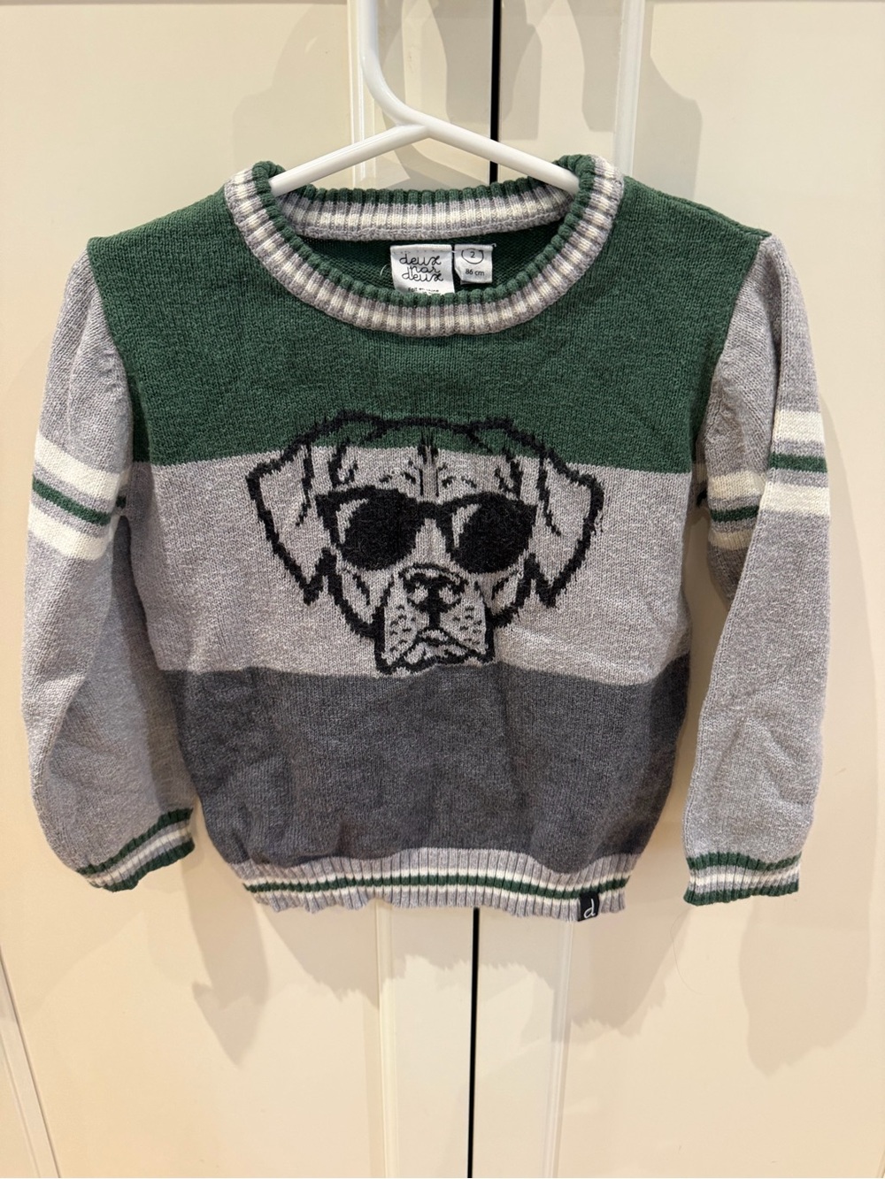 Deux par deux 2t dog Sweater with Sunglasses